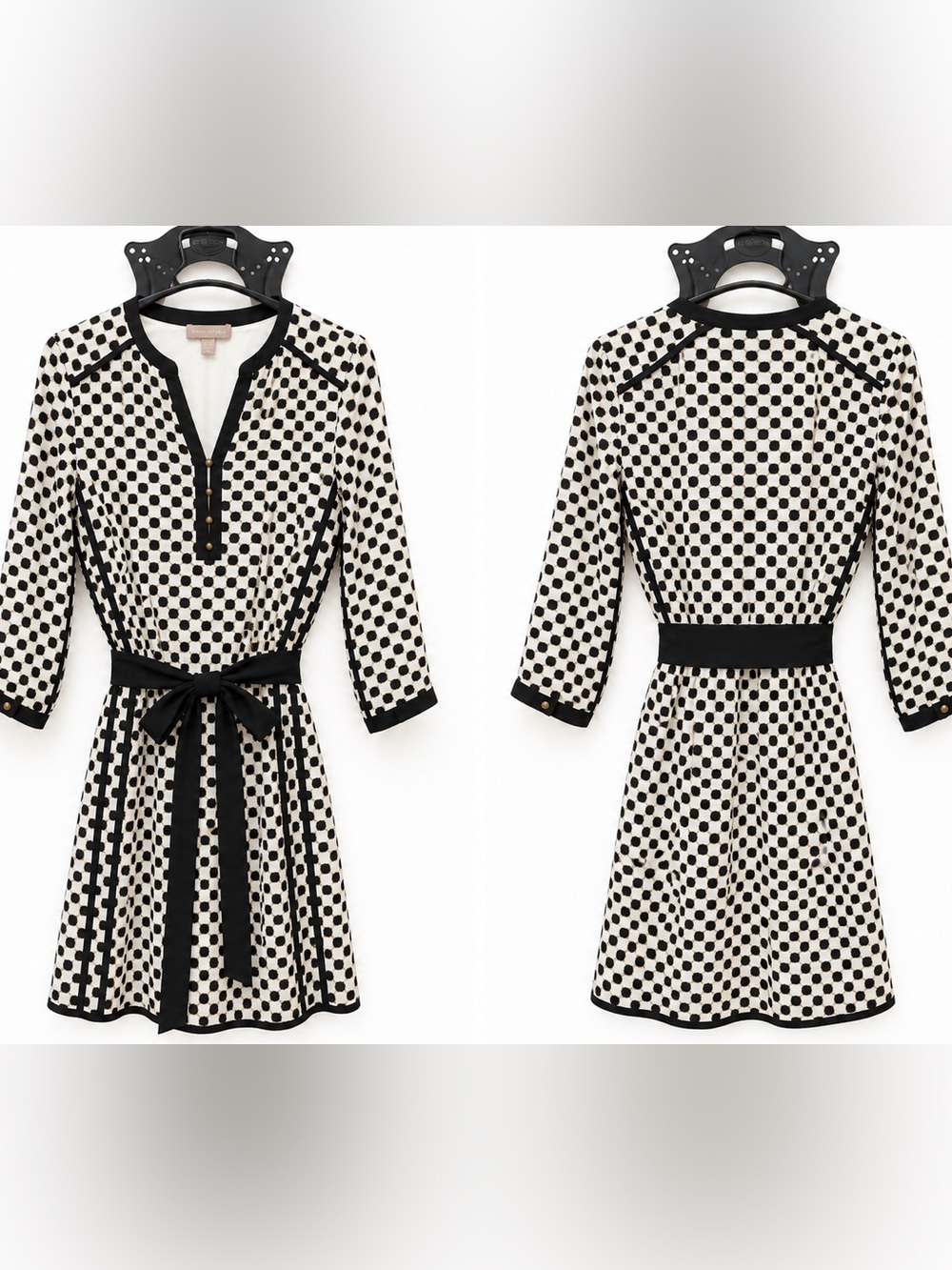 Geometric Belted Women's Dress